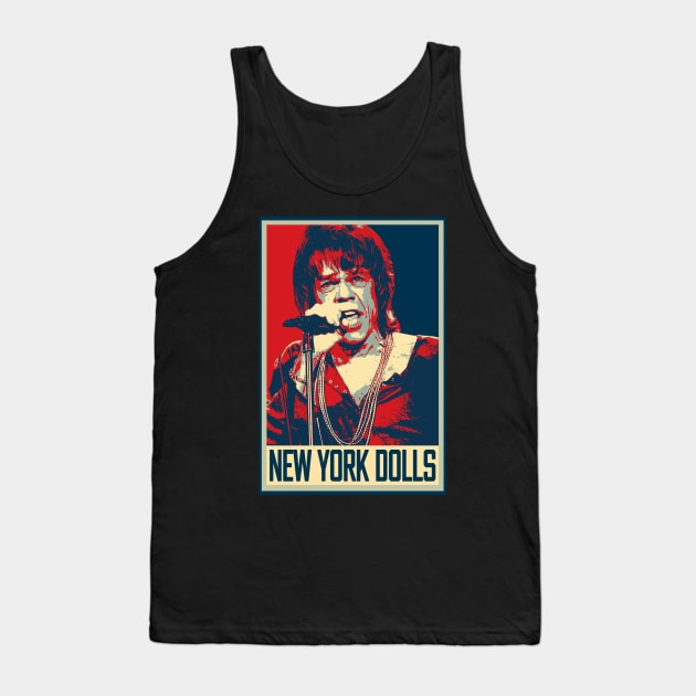 New York Dolls Glam Rock Pioneers Tank Top by ElenaBerryDesigns